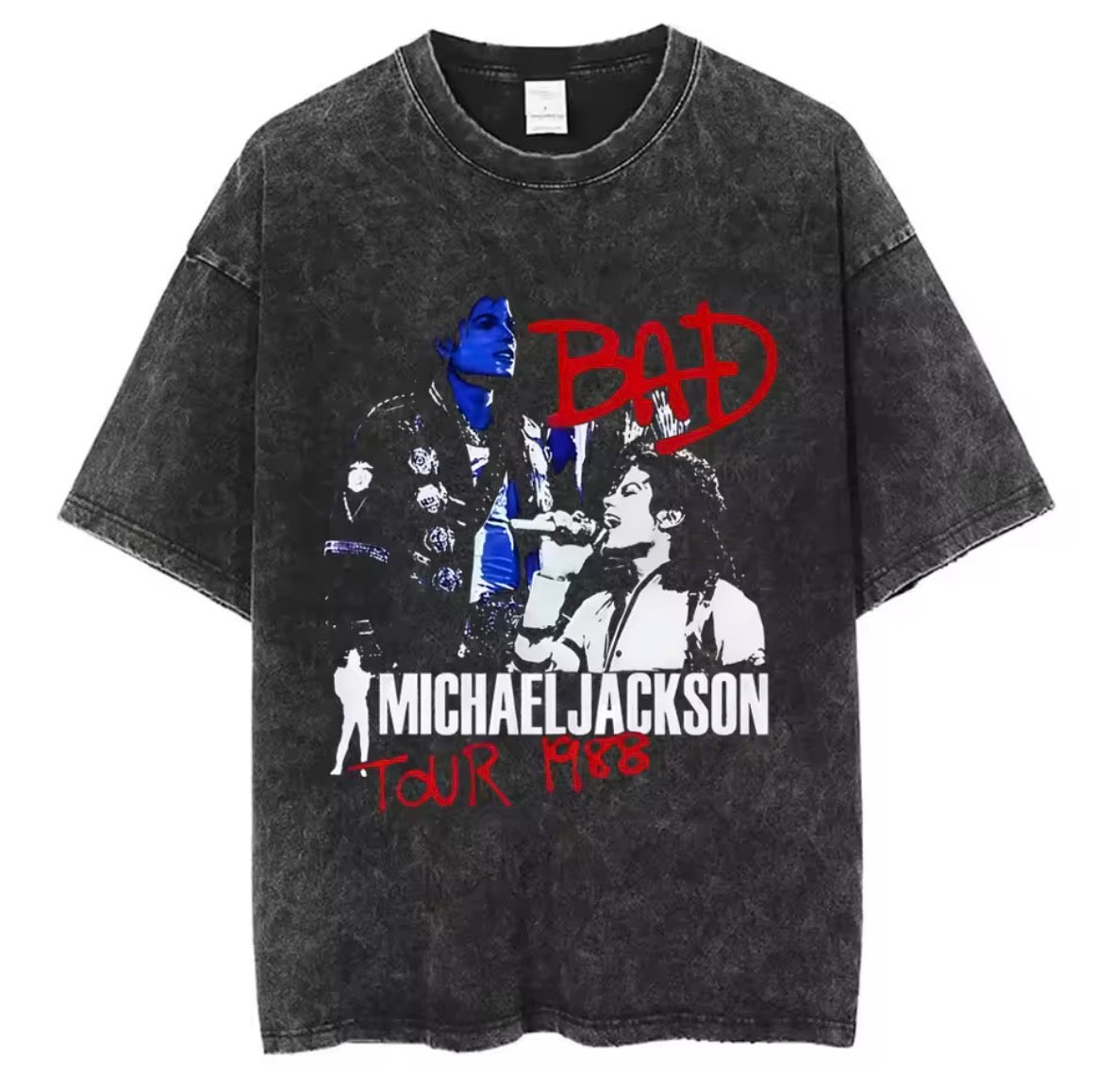 MJ Bad Tour Graphic T-Shirt - Cotton Oversized Tee