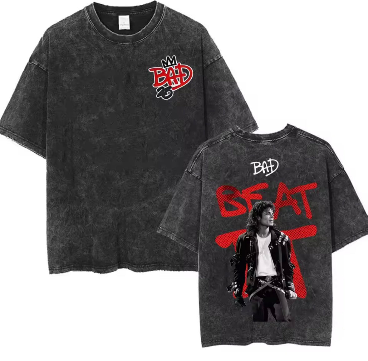 MJ BAD 25 Graphic T-Shirt - Cotton Oversized Tee