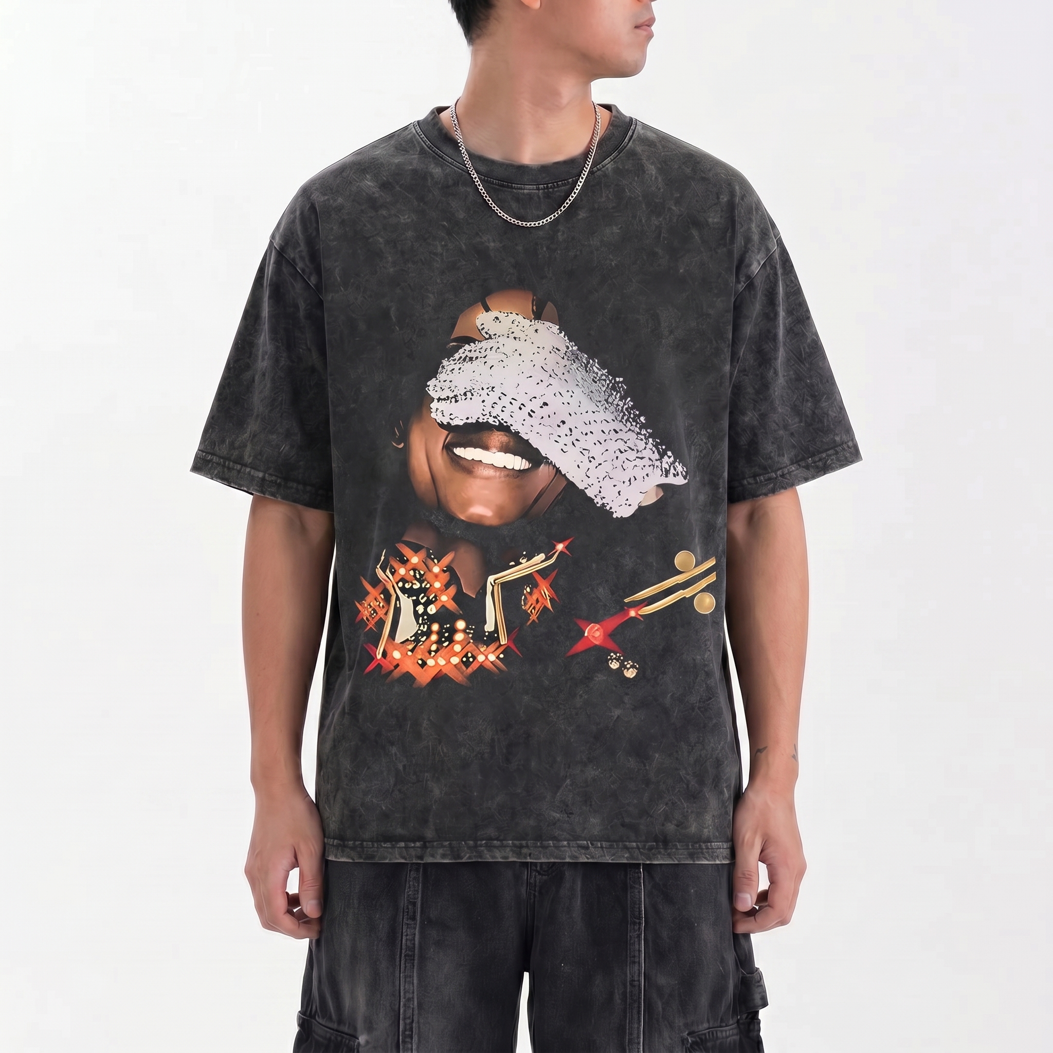 MJ White Glove Iconic Pose Graphic T-Shirt - Cotton Oversized Tee